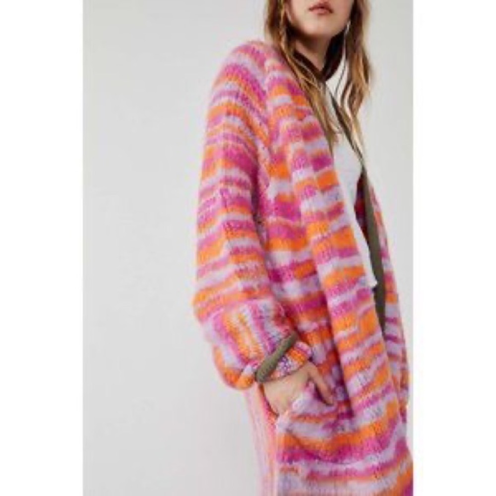 Tiger Cardigan In Pink Paradise Combo XS NWT